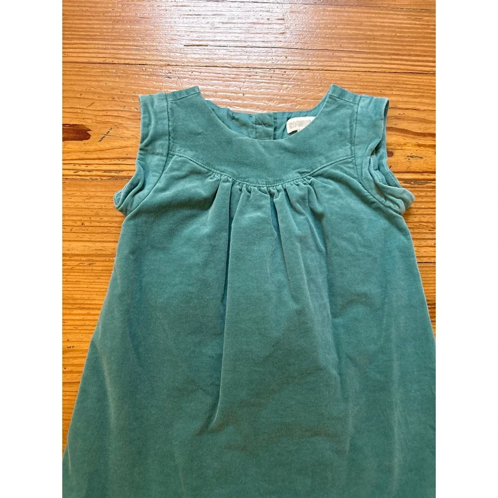 Gymboree Corduroy Dress Toddler Girls Teal‎ Sleeveless Pleated A-Line SIZE 2T